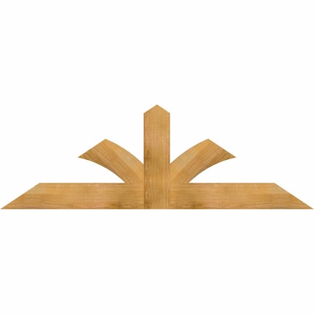 Ekena Millwork Richland Rough Sawn Timber Gable Bracket, Western Red Cedar, 72"W x 24"H x 2"D x 6"F, 8/12 Pitch GBW072X24X0206RIC00RWR
